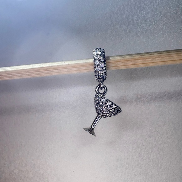 Pandora  Cocktail Glass Dangle Charm - Picture 5 of 7
